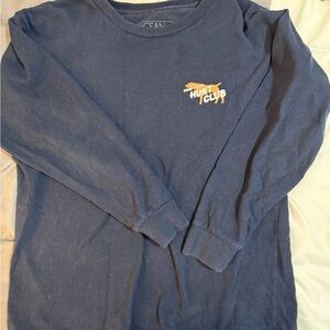 Ocean Hunt Club Kids Long Sleeve Tee - Navy Blue
